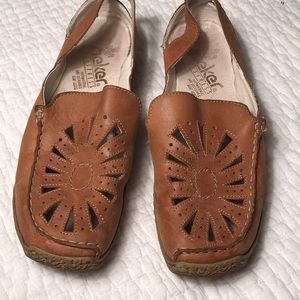 Rieker soft leather slip ons size 40